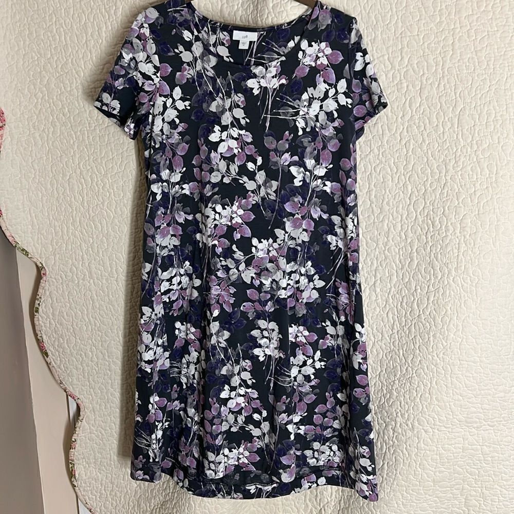 NWT J.Jill Short Sleeve Floral Dress
